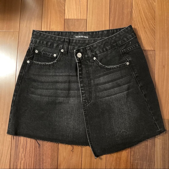 NWOT! - Neon Blonde | Chaser Denim Crossed Skirt - Picture 7 of 8